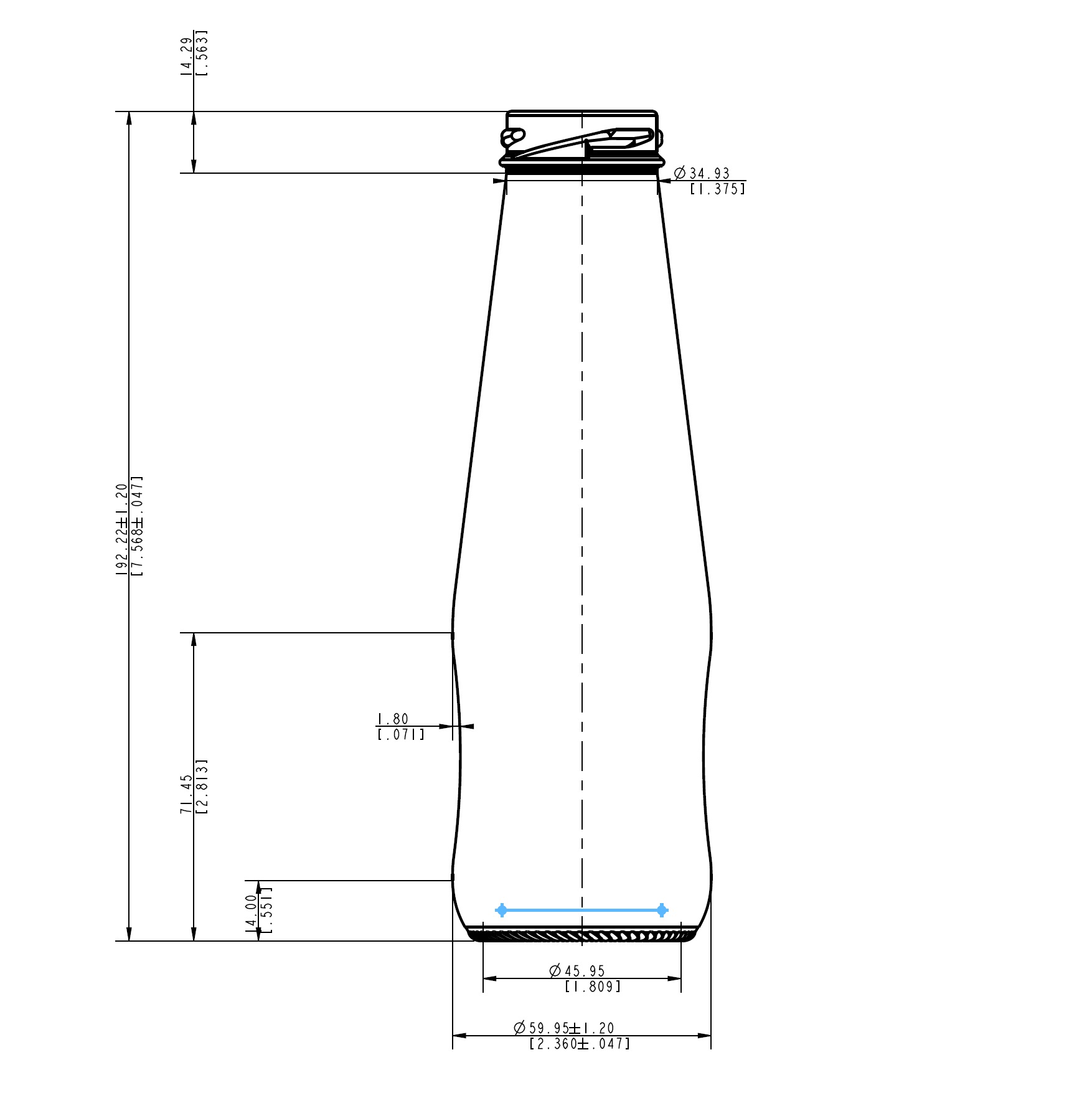 ENVASE DE VIDRIO 4225 FLINT TO